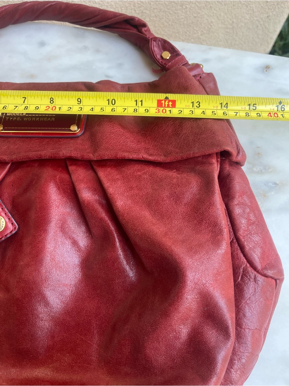 Marc Jacobs red leather hobo - Picture 11 of 13